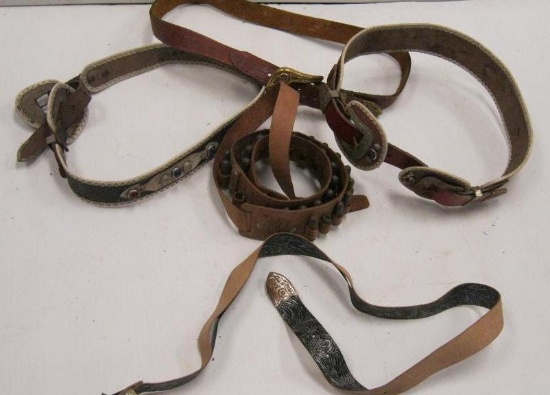 LOT OF 5 CHILDREN BELTS