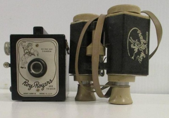 VINTAGE ROY ROGERS CAMERA AND BINOCULARS