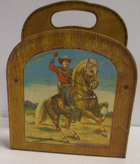 VINTAGE TIN COMIC BOOK CORRAL