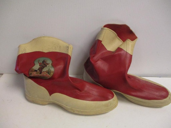 VINTAGE GENE AUTRY RUBBER BOOTS