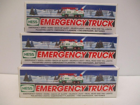 3 COLLECTIBLE HESS TRUCKS