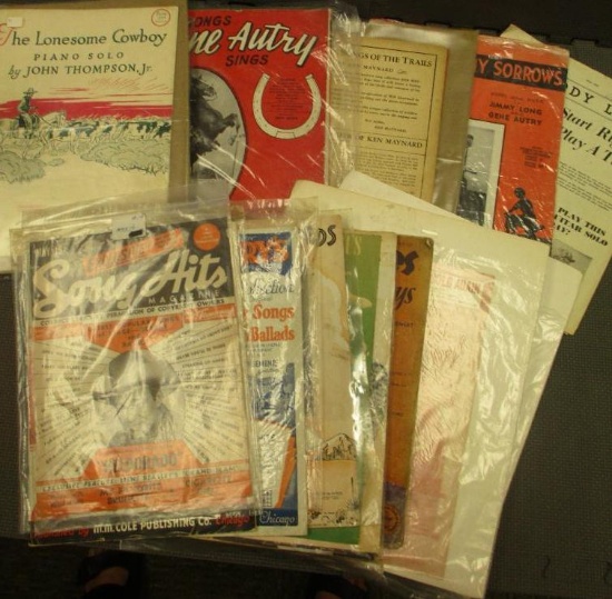 LOT OF 12 COWBOY MUSIC BOOKS