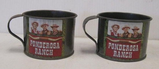 LOT OF 2 PONDEROSA RANCH MUGS