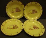 LOT OF 4 CHUCKWAGON PLATES