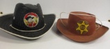 2 VINTAGE CHILDS COWBOY HATS