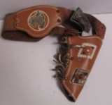 CHILDS HOLSTER AND ROY ROGERS CAP GUN