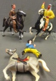 LOT OF 3 HORSES AND RIDERS