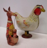 VINTAGE TIN CHICKEN AND KANGAROO