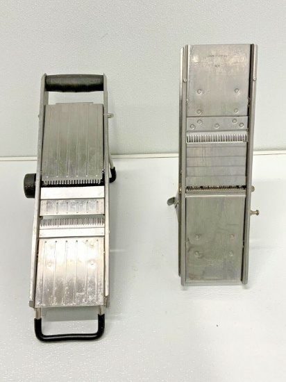 Bron Marque French & Update Stainless Steel Vegetable Slicer Lot Of 2