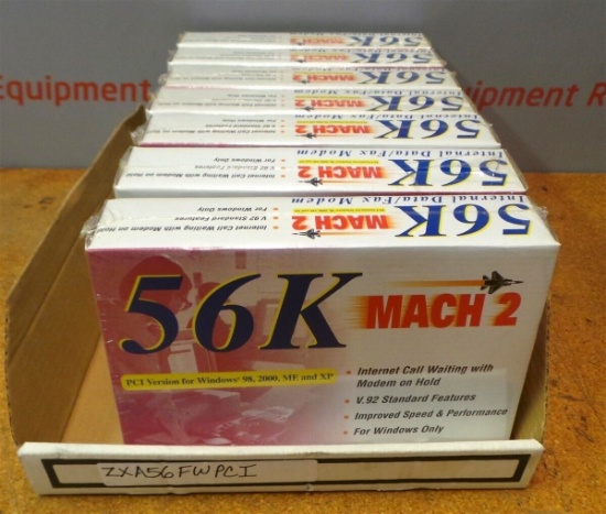 Lot of 7 Mach 2 56K International Data Fax Modem PCI Version Computer Windows