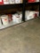 Mixed Lot of 11 Buckets of Miscellaneous Disassembled Roofing Fasteners Steel Plates Hardware