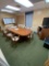 Lot of Teak Furniture in Office #7 - Conference Table, 8 Chairs, TV Cart
