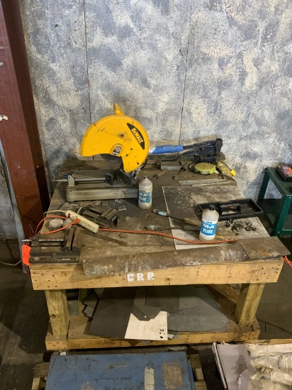 4' x 4' Rolling Table with Contents in Photo