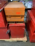 Lot of 2 Metal Job Boxes 32 x 19 x 19, 36 x 18 x 25