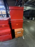 Lot of 3 Metal Job Boxes 2 36 x 31 x 26, 24 x 48 x 28