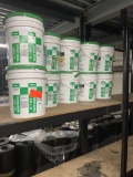 Lot of 10 5 Gal Buckets - SipLast No. 11 White Roofing Granules
