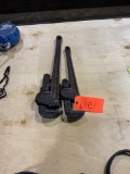 Lot of Miscellaneous Tools & Supplies - Pipe Wrench, Measuring Wheels, Battery Chargers