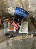 Lot of Heavy Duty Tarps Straps Lights Hoses Salt Spreader