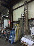 Lot of 12 Ladders Varying Sizes and Styles 4' (2) 6' (3) 8' (3) 10' (2) 12' (1) 16' (1)