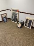 Lot of 14 Miscellaneous Brass and Metal Framed Pictures