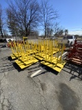 Lot of Roofing Perimeter Guard Rails Safety Stands