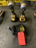 Lot of 2 Dewalt Impact Gun Drills Battery Operated w/ Charger