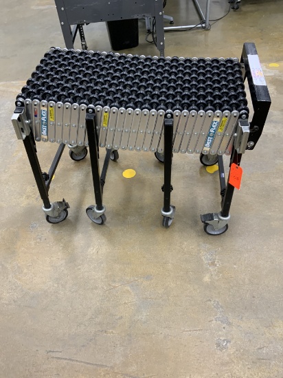 Best Flex 200 12ft 24" Portable Adjustable Rolling Gravity Roller Conveyor System On Wheels
