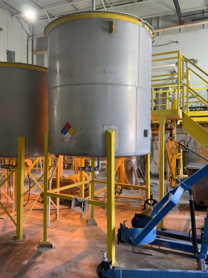 Perry 1000gal-vcx 1000 Gallon Batch Wash Mixing Process Tank Ss W/agitator