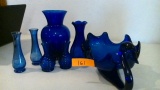 Cobalt blue glassware