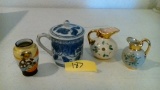 4 piece miscellanious asian pottery