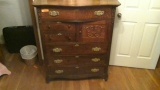 Oak tall chest