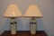 2 Matching Stoneware Lamps
