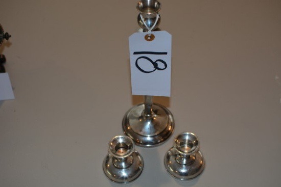 Sterling Candle Stick Set of 3
