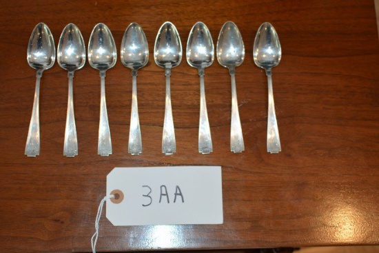 8 Vintage Matching Sterling Silver Spoons Pat. 1913