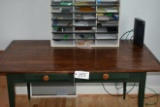Old Computer Table with Storage Rack
