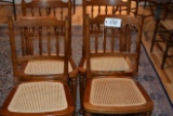 4 Cane Bottom Chairs