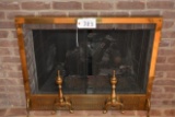 Fireplace Screen and Andirons