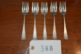 5 Vintage Matching Sterling Silver Forks Pat. 1926