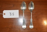2 Vintage Matching Sterling Silver Spoons 8