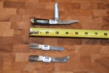 Lot of 3 Vintage Frost Cutlery Surgical Steel Japan 2 Bladed Knife & Little