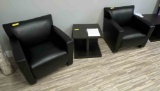 Black Leather Arm Chairs                                  S212-A