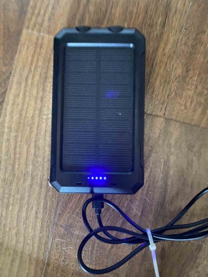 POWER BANK SOLAR CHARGER 36800AH DUAL USB, FLASHLIGHT, WATERPROOF