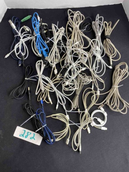 LOT OF APROX 32 PHONE CHARGER CABLES