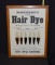 Framed Hair Dye Advertising Dealer Sign