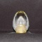 Egg Shaped Gold Designed Glass Paperweight