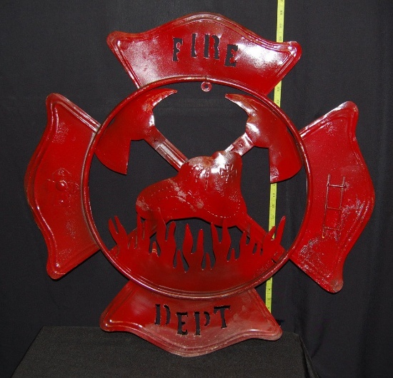 Modern Metal Art Fire Department Logo