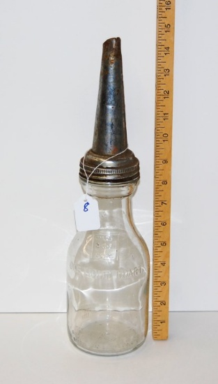 One Liquid Quart Motor Oil Bottle w/ Spout