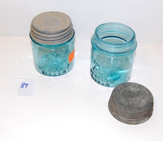 (2) Rare Ball 1/2 Pint Jars