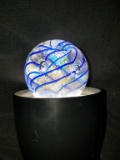 Swirl Glass Paperweight with Glitter