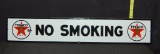 Texaco No Smoking Porcelain Sign